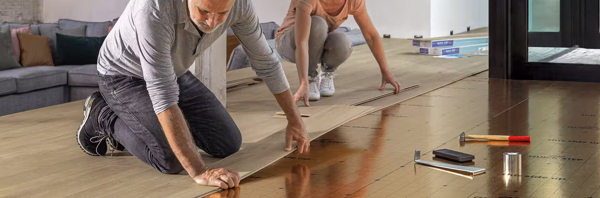 Pose sol stratifié Quick-Step
