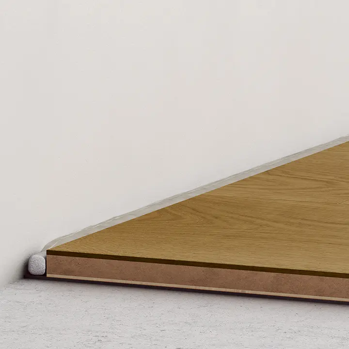 Finition d'un parquet : escalier