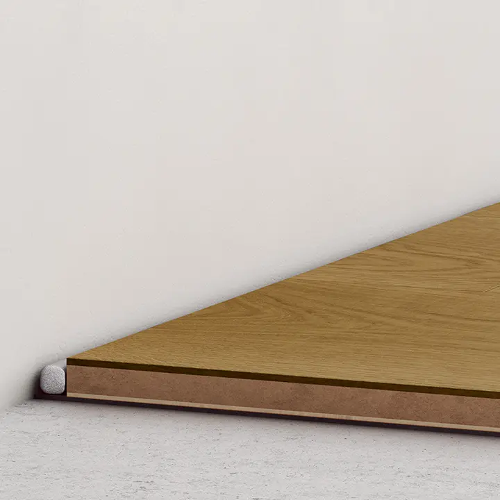 Finition d'un parquet : profilé de transition